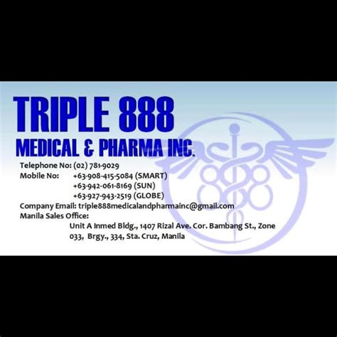 Triple 888 Medical And Pharma Inc. .